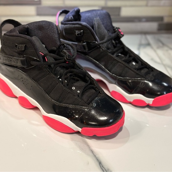 Nike Air Jordan 6 Rings Pink & Patent Leather 323399-001 US7Y - Picture 3 of 6